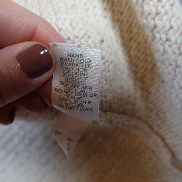 J. Jill Sweater Womens Medium Turtleneck Chunky Knit Cream Ivory Jumper PUllover - Picture 5 of 10